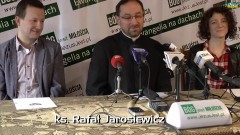 Konferencja prasowa - Ewangelia na dachach - ks. Rafał Jarosiewicz, Małgorzata Czajka, Krzysztof Waszczuk